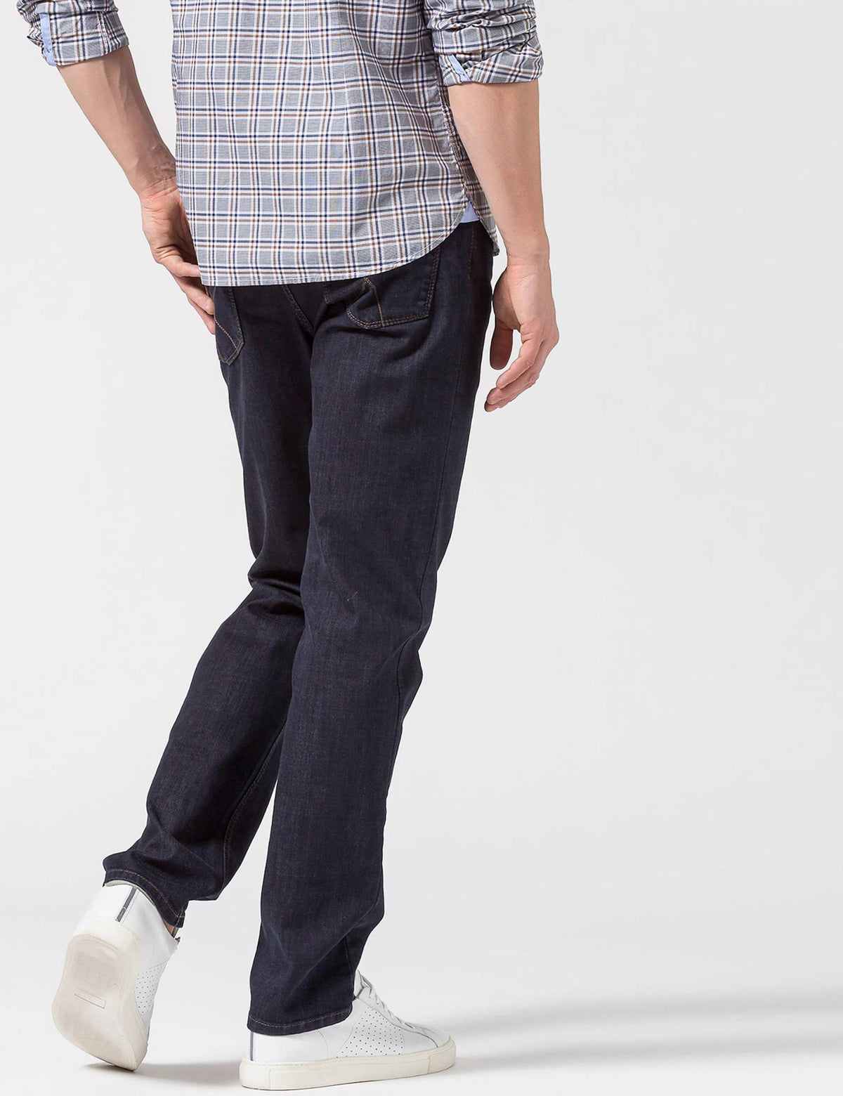 Brax Cooper Denim jeans in dark blue, back on model